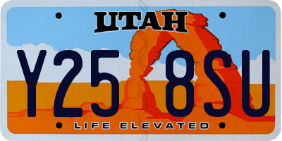 UT license plate Y258SU