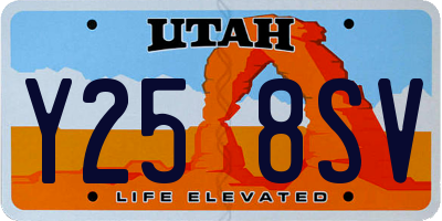 UT license plate Y258SV