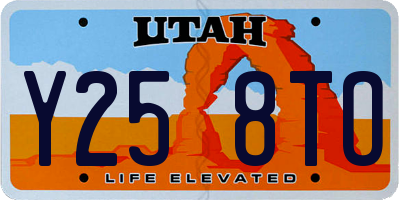 UT license plate Y258TO