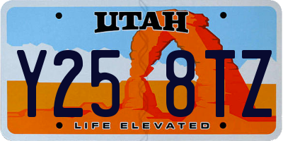 UT license plate Y258TZ