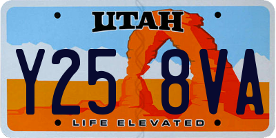UT license plate Y258VA