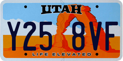 UT license plate Y258VF