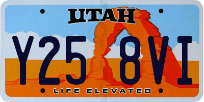 UT license plate Y258VI