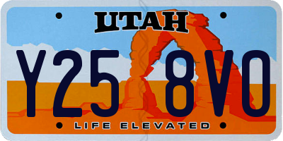 UT license plate Y258VO