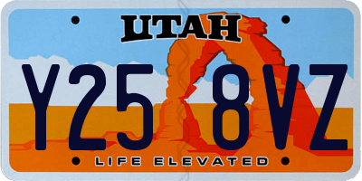 UT license plate Y258VZ