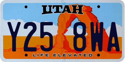 UT license plate Y258WA