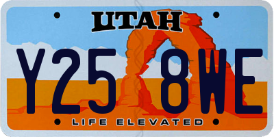 UT license plate Y258WE