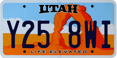 UT license plate Y258WI