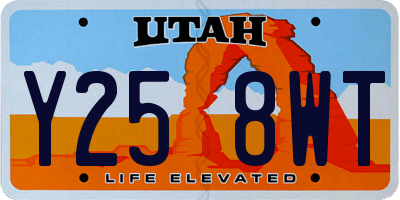 UT license plate Y258WT