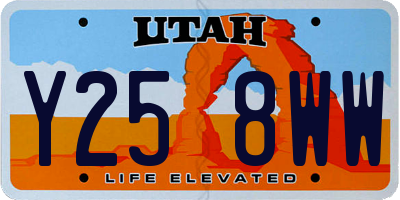 UT license plate Y258WW