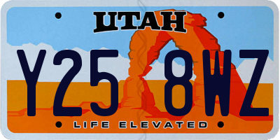 UT license plate Y258WZ