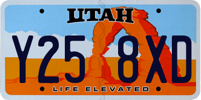 UT license plate Y258XD