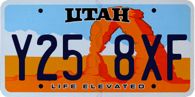 UT license plate Y258XF