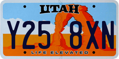 UT license plate Y258XN