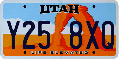 UT license plate Y258XQ