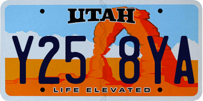 UT license plate Y258YA