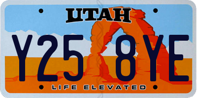 UT license plate Y258YE