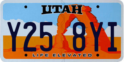 UT license plate Y258YI