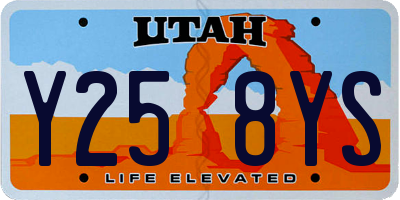 UT license plate Y258YS