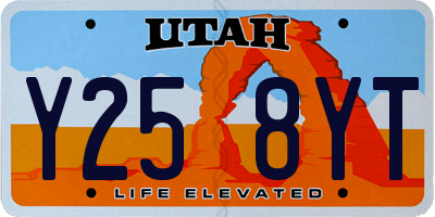 UT license plate Y258YT