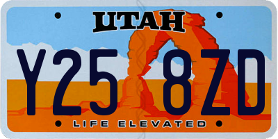 UT license plate Y258ZD