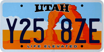 UT license plate Y258ZE