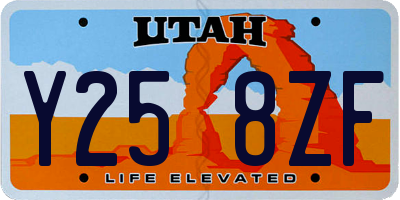 UT license plate Y258ZF