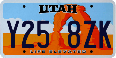 UT license plate Y258ZK