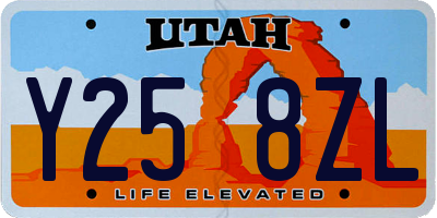UT license plate Y258ZL