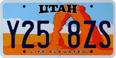 UT license plate Y258ZS