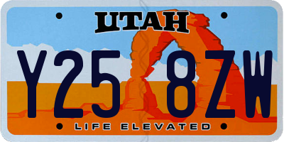 UT license plate Y258ZW
