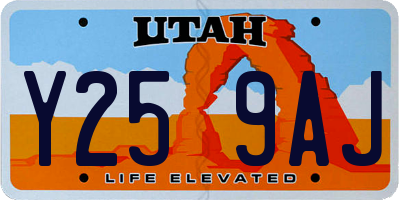 UT license plate Y259AJ
