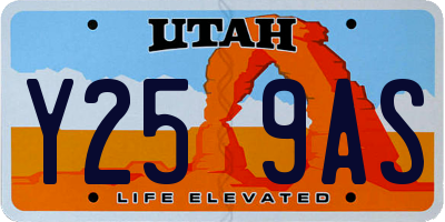 UT license plate Y259AS