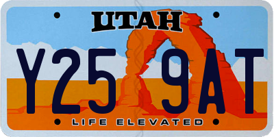UT license plate Y259AT