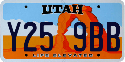 UT license plate Y259BB