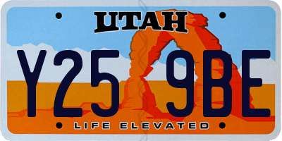 UT license plate Y259BE