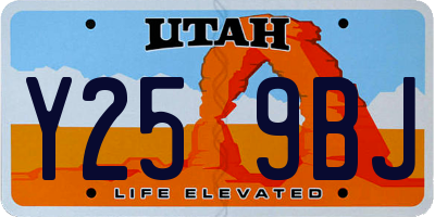 UT license plate Y259BJ