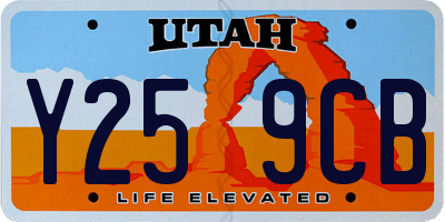 UT license plate Y259CB