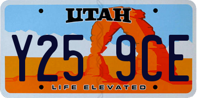 UT license plate Y259CE