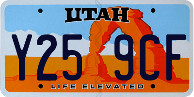 UT license plate Y259CF