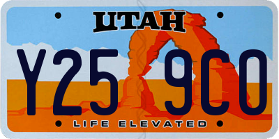 UT license plate Y259CO