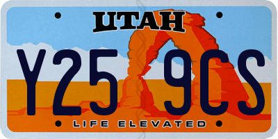 UT license plate Y259CS