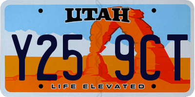 UT license plate Y259CT
