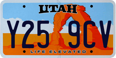 UT license plate Y259CV