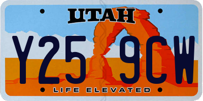 UT license plate Y259CW