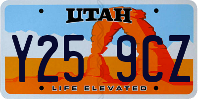 UT license plate Y259CZ
