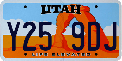 UT license plate Y259DJ