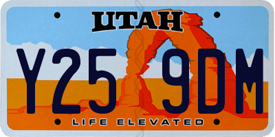UT license plate Y259DM