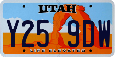 UT license plate Y259DW