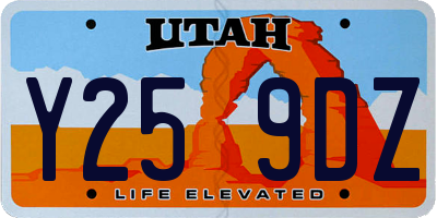 UT license plate Y259DZ